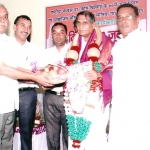 National President garlanded by Karnatka State on 3rd June 2014 at Hisar